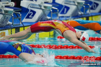 (粤港澳全运会)江西队万乐天获得女子50米仰泳冠军